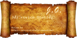 Járovics Otelló névjegykártya