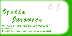 otello jarovics business card